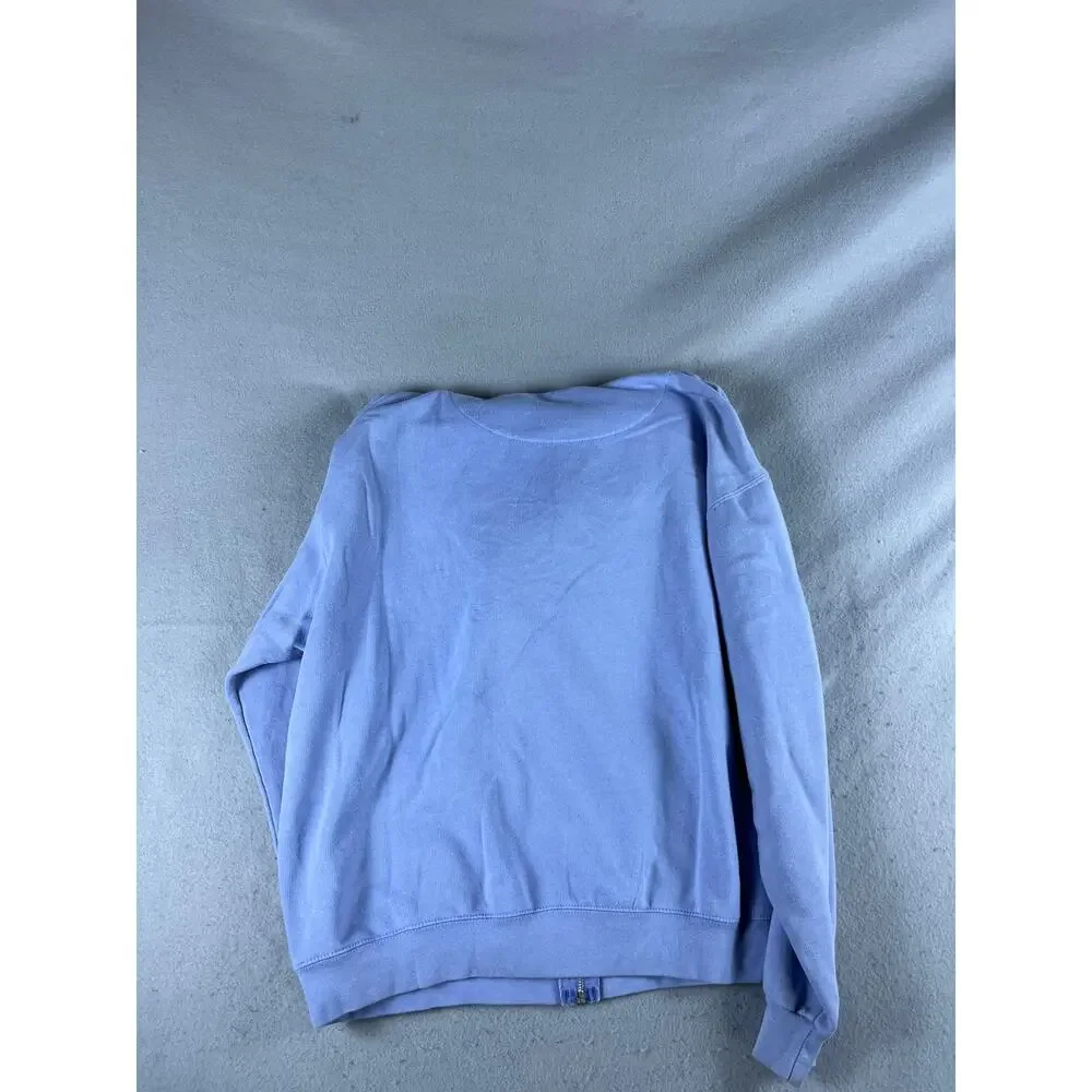 Pacific & Company Hoodie Mens L Periwinkle Blue Full Zip Iowa Embroidered Fleece